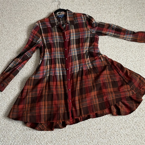 Plaid shirt dress, tunic, duster - Picture 9 of 9